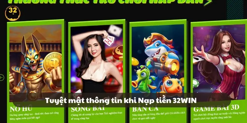 Tuyệt mật hoàn toàn thông tin cá nhân khi thực hiện quy trình nạp tiền